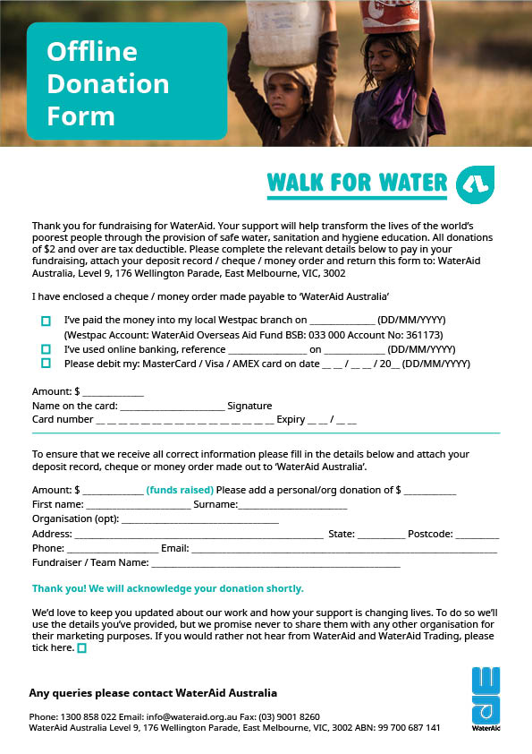 Offline Donation Form